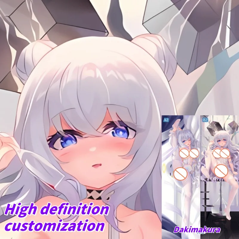 Dakimakura Anime Azur Lane Mnf le Malin obojstranná tlač telovej vankúšovej vankúša je možné prispôsobiť