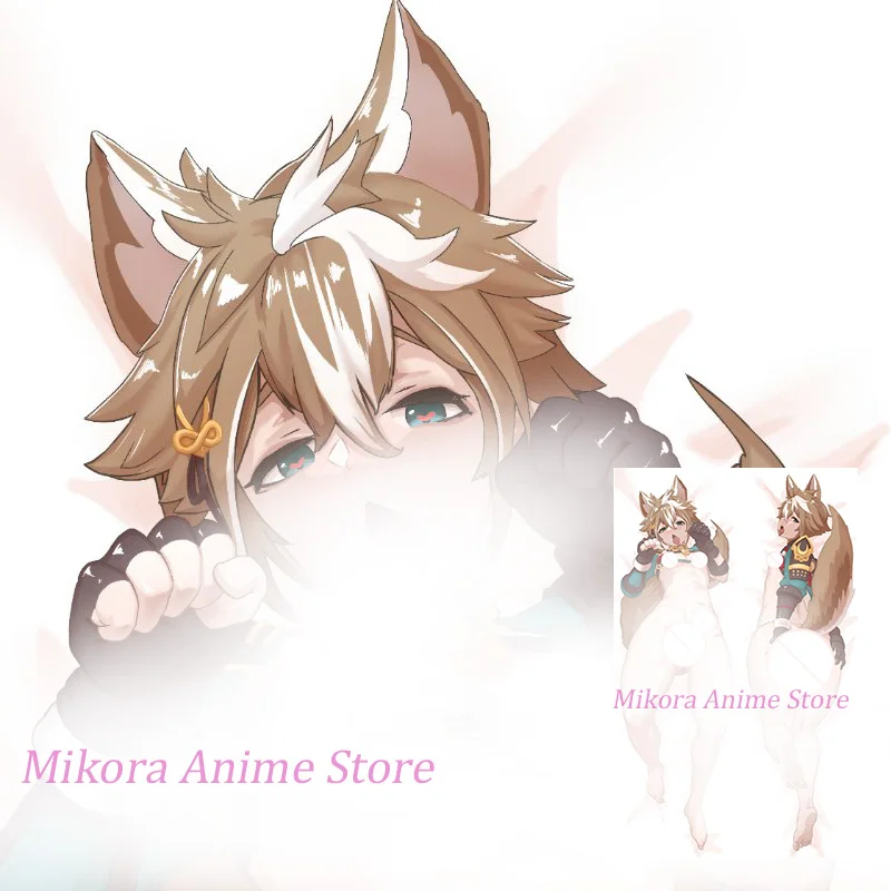 Dakimakura anime gorou genshin nárazový vankúšový kryt obojstranne obojstranne vankúš