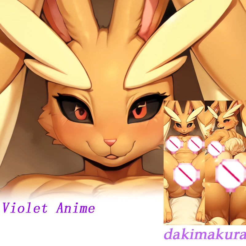 Dakimakura Anime Lopunny obojstranná tlaková tlač telesnej vankúša pokrýva darčeky