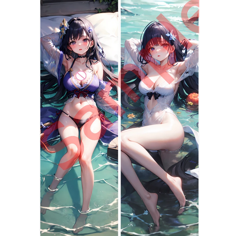 Dakimakura anime vankúšový prípad Genshin náraz raiden Shogun cosplay doplnky roztomilý objímací vankúš vankúš