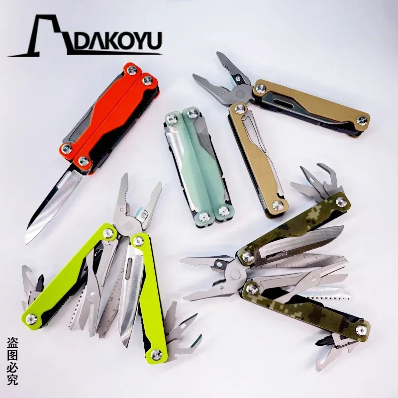 Dakoyu Multifunkčné skladacie kliešte vonkajšie kempingy EDC prenosné kombinované kliešte 440a Materiál