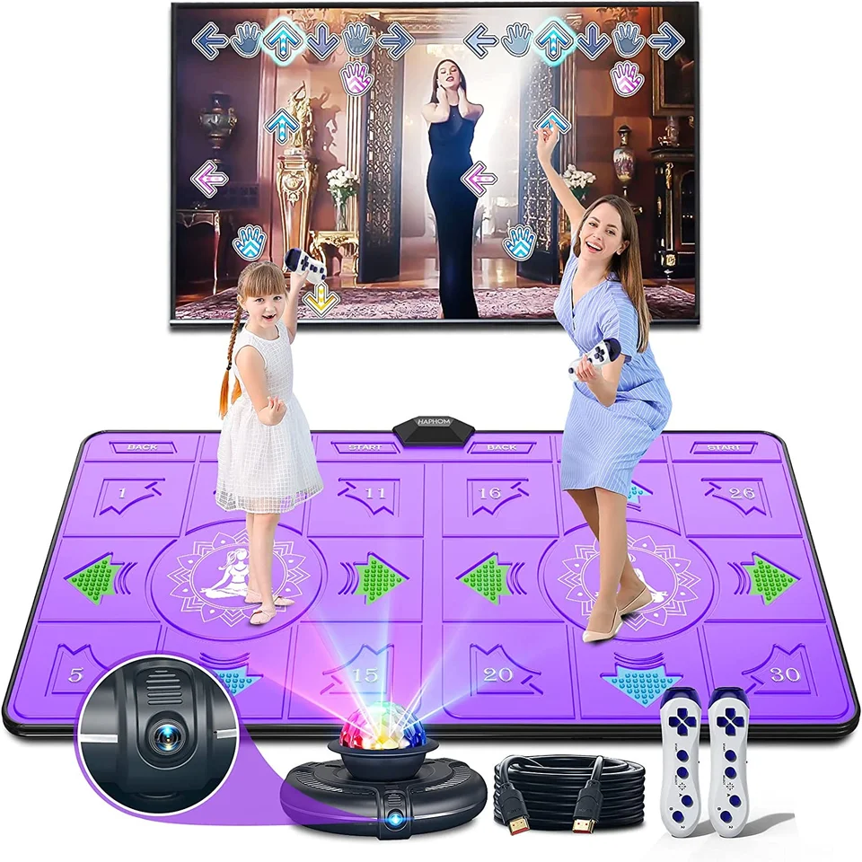Dance Mat Game for TV/PC Family Sports Motion Sensing Game Double User s dvoma bezdrôtovými ovládačmi nekĺzajúcich podložky jogy