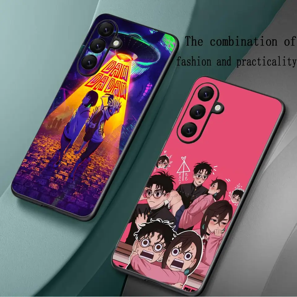 Dandadan Japan Anime Ins Phone Case pre Samsung Galaxy S25 S24 S23 S22 S21 S20 plus ultra note20 Soft Black