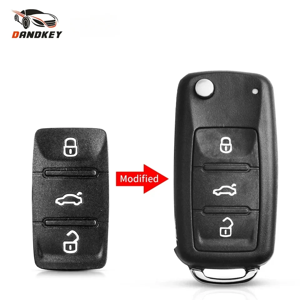 Dandkey 5pcs Sillicon Gumber Car Key Case Panda pre volkswagen VW Passat Polo Golf Touran Bora Ibiza Leon Octavia Fabia
