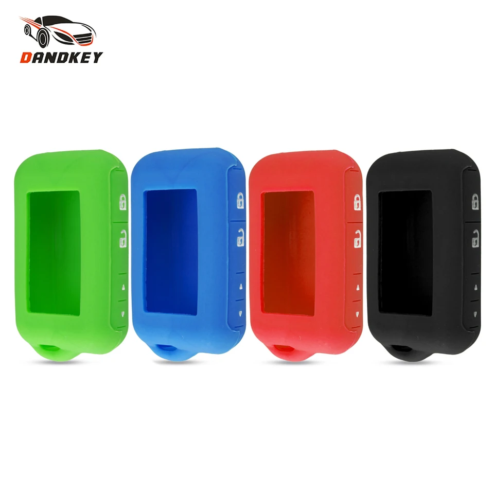 Dandkey for Starline E60 E61 E62 E90 E91 Ruský LCD 2 Way CAR Alarm System Car Silikón diaľkový ovládací kľúče puzdro FOB Cover