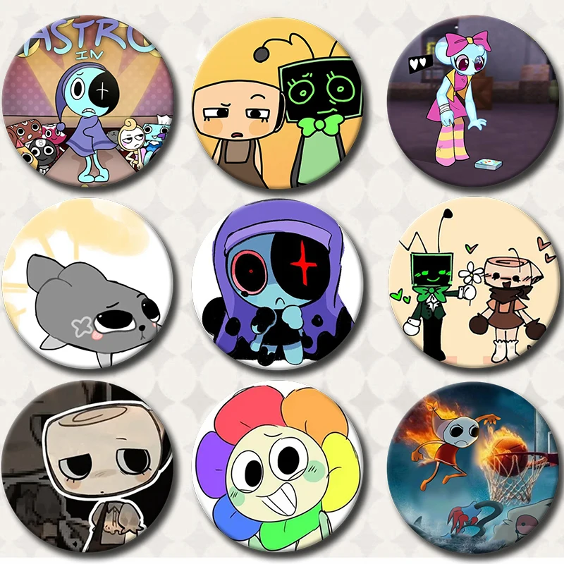 Dandy's World roztomilý mäkký gombík Pin dandy svet horor hier brožne goob kamienok vtipný meme odznak kawaii tašky dekorácie darčeky