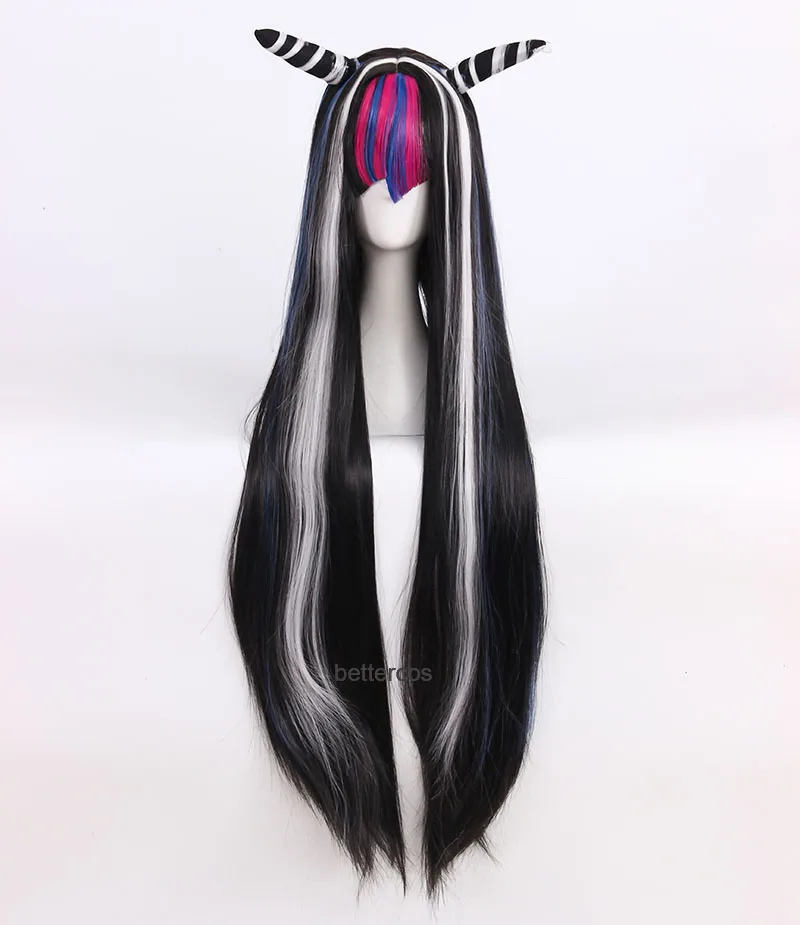 Danganronpa Dangan Ronpa Mioda Ibuki Cosplay parochňa 100 cm dlhá tepelne odolná