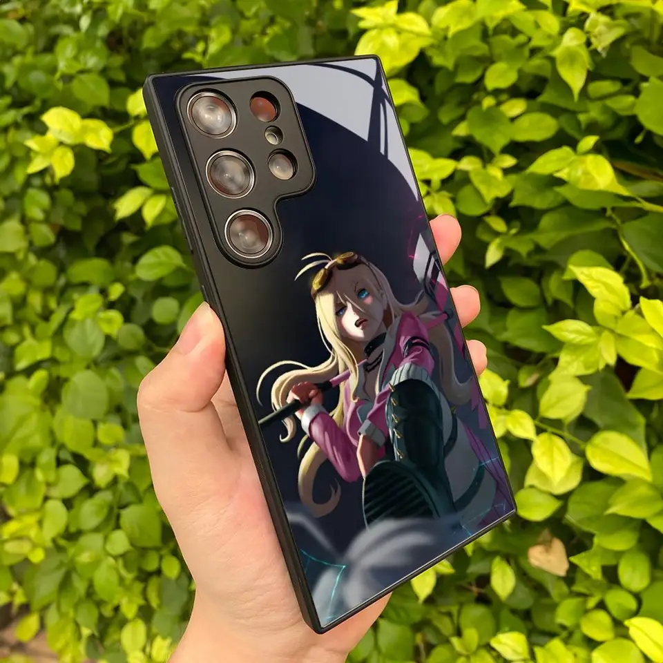 Danganronpa Miu iruma telefónny prípad pre Samsung Galaxy S24 S23 S22 S21 A34 S20 A24 A54 A53 Note20 M54 Fe Ultra Plus sklo