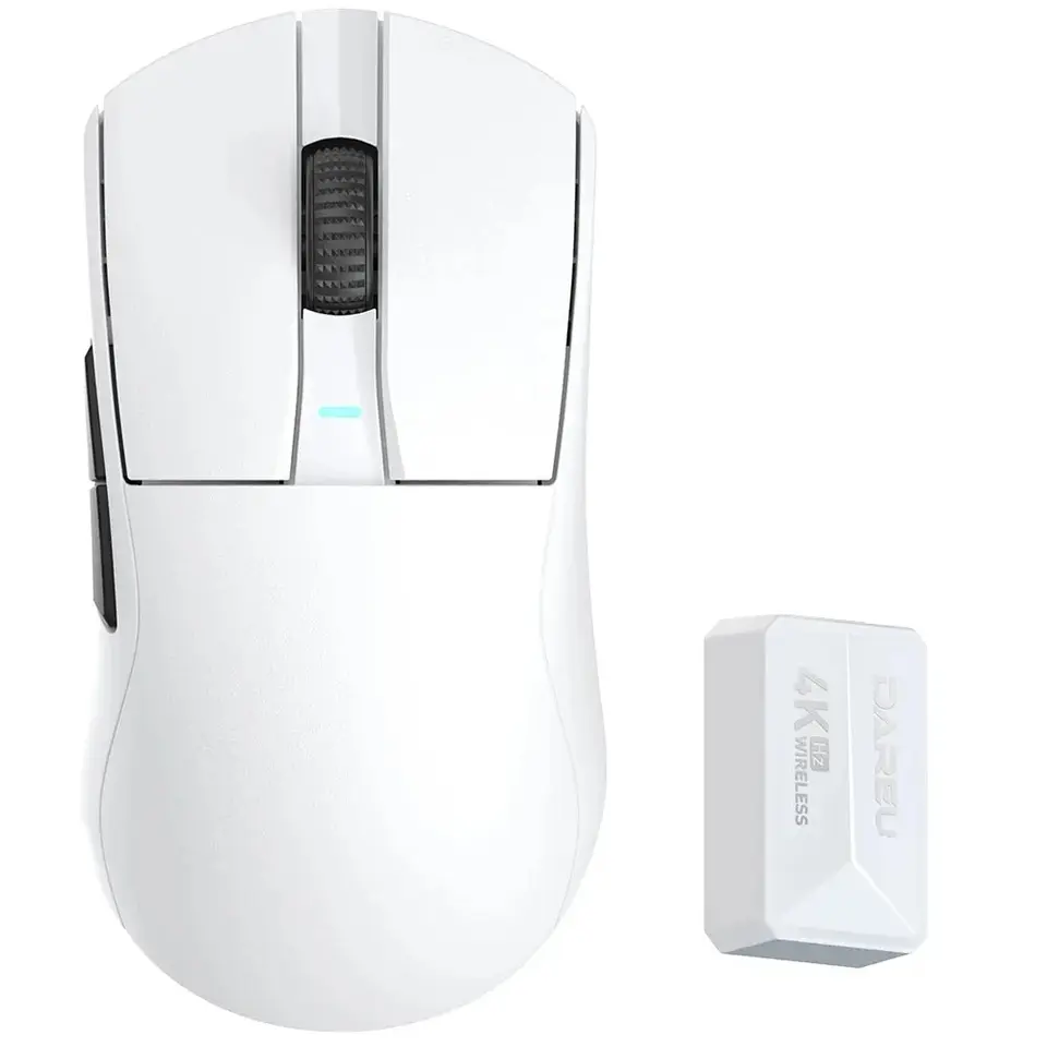 Dareu 4kHz Tri-režim 2.4g Wireless Wired PBT Mouse PAW3395 26000 DPI RGB 6 Programovateľné tlačidlá nabíjateľné pre PC Laptop Gamer