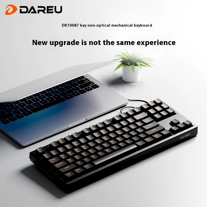 DAREU DK100 Mechanická klávesnica s 87 klávesmi Gaming ESports Desktop prenosný prenosný počítač Externá kancelárska hydroizolácia červený prepínač Čierny spínač