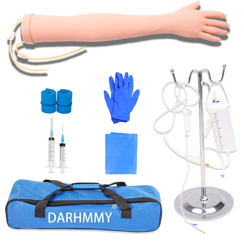 Darhmmy IV injekčné rameno phlebotómia Intravenózna infúzna prax súprava Veniipunktúra sestra výcvik krvi kreslenie ramena Model Model Model