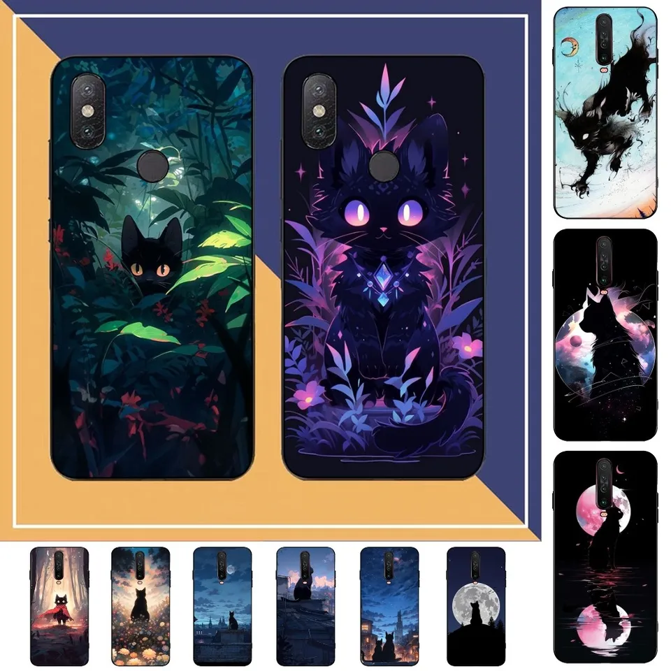 Dark Funny Monster Cat Creative Pase pre Redmi Note 4 x 5 A 6 7 8 T 9S 10 11S 11EPRO POCO M3 PRO