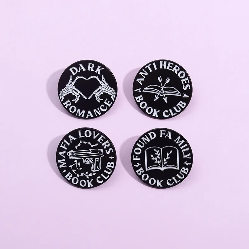 Dark Romance Mafia Lovers Smalt Pins Book Club Punk Brošes klopne odznaky gotické halloween šperky darček pre priateľ