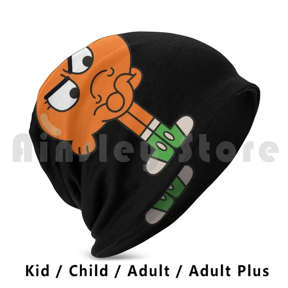 Darwin Beanies Knit Hat 1935 Beanies tlač Darwin Watterson Darwin Gumball Boy Teenager Schoolboy