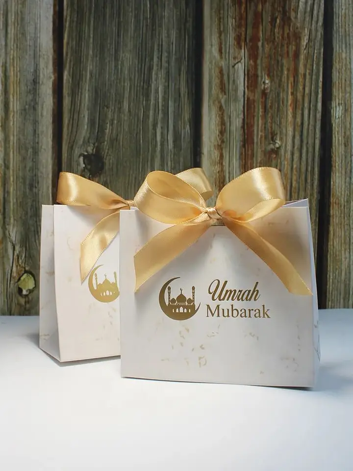 Darčeková taška Ummrah Mubarak pre moslimov, islamský ramadán, Kareem Eid al-Fitr Decotion, Hajj Keepsake, Family and Friend