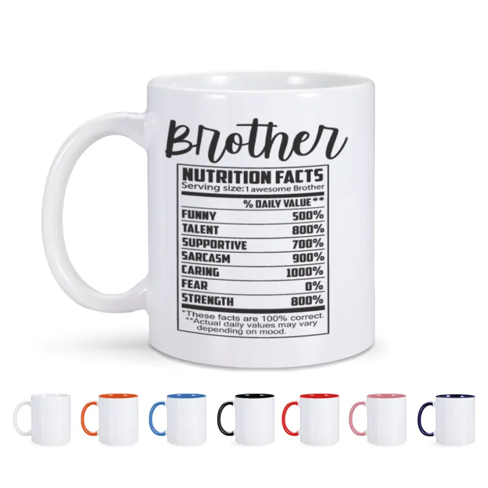 Darčeky pre brata výživy Fakty k káve hrnček Big Little Brother Gift Brotter Birthday Darčeky od sesterských kávových šálok keramiky 11oz