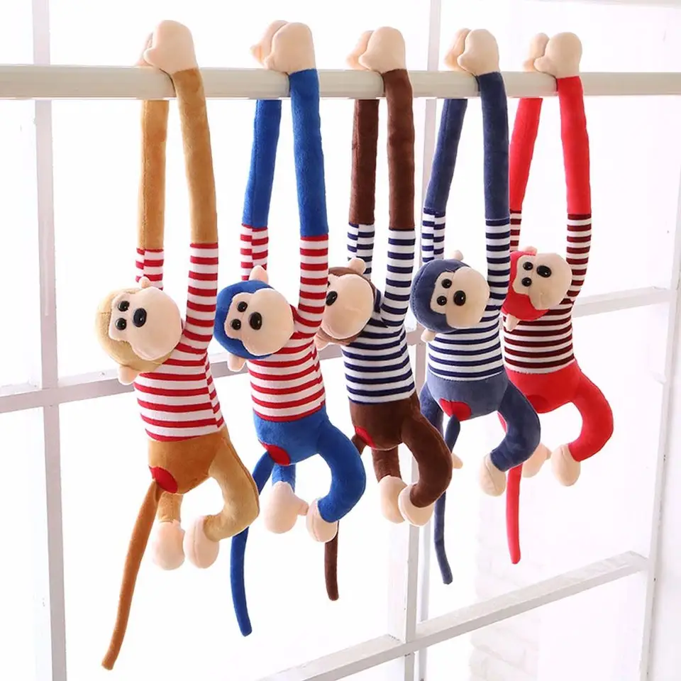 Darčeky pre deti kawaii domáca dekorácia zvierací bábika Soft Monke Monkey Plys Doll Arm Monkey Monkey Hračky plnené hračky