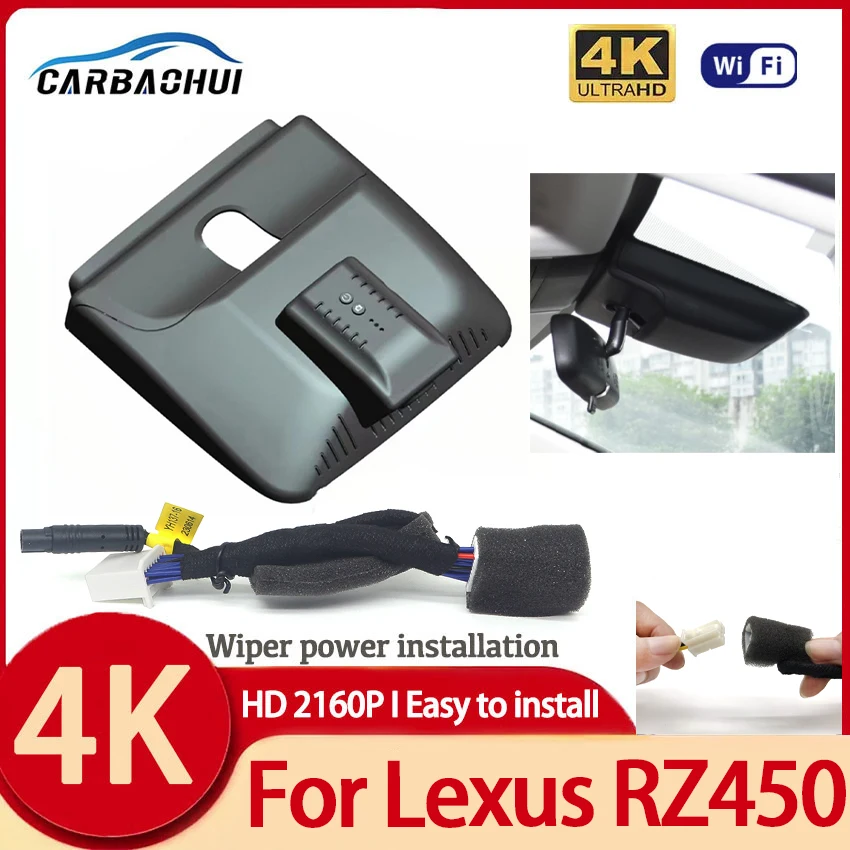 Dash Cam 4K pre Lexus RZ 450E Premium/Luxury AWD Electric 2023, automobilová palubná kamera pre prvý plne elektrický pre Lexus RZ450