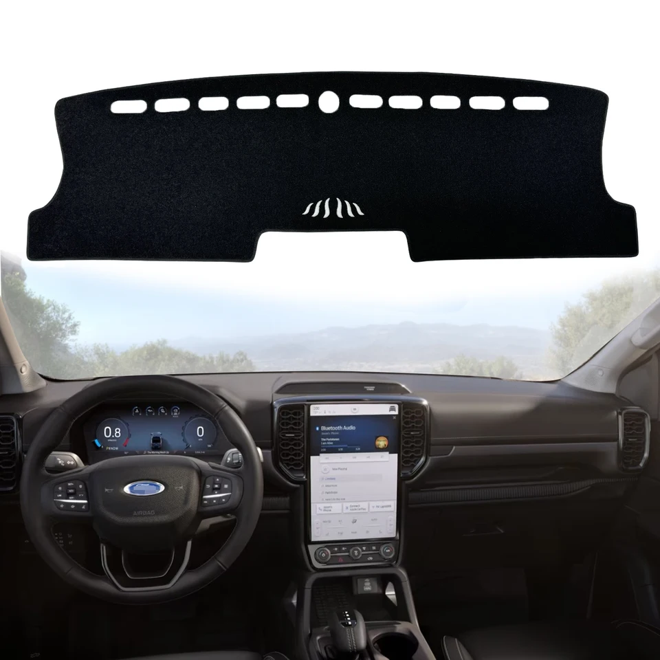Dashboard Car pre Ford Ranger Raptor Wildtrak T9 2023 2024 2025 Sunshade Protective Carpet Dash Mat Dashmat
