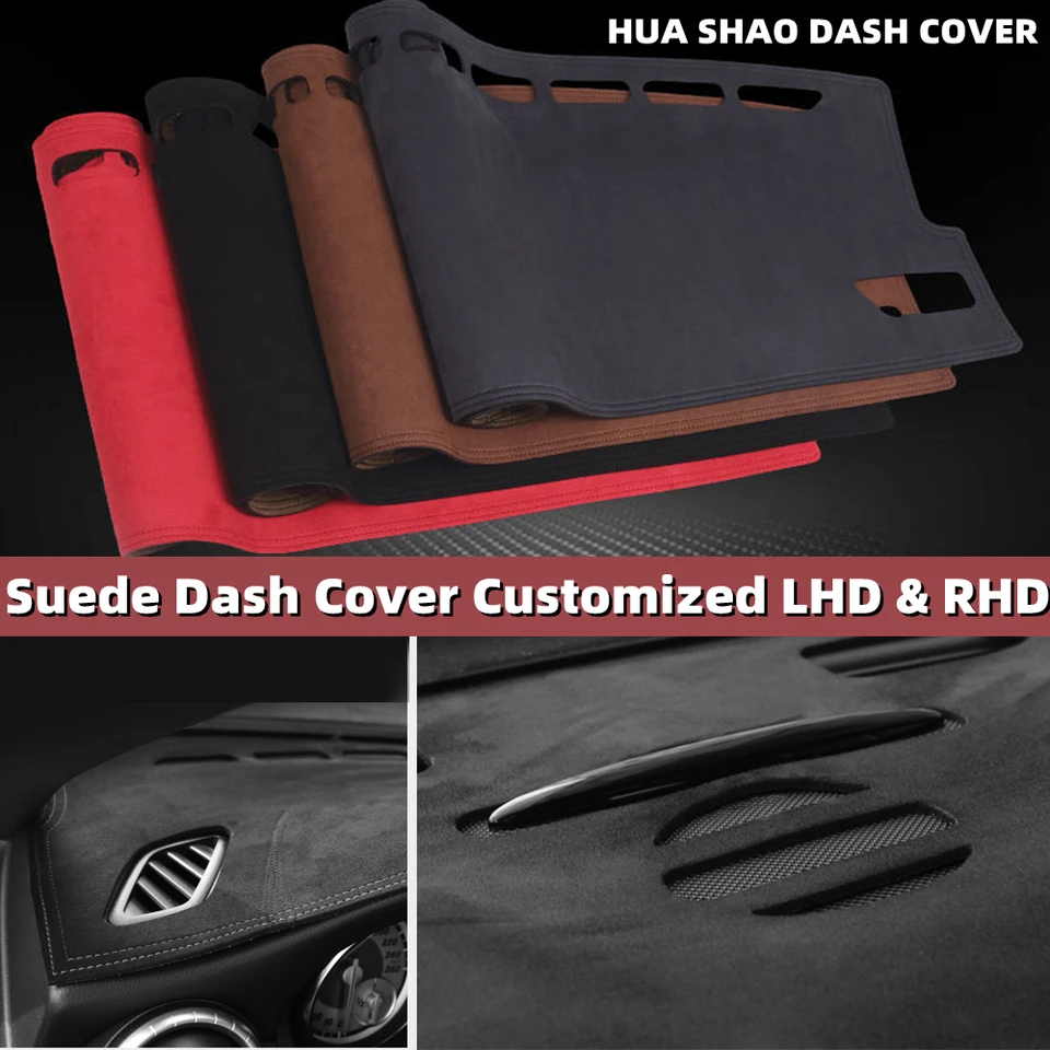 Dashboard Dash Mat kryt Suede Pad Interiérový prístrojový prístrojový prístrojový príslušenstvo Atti -UV pre Nissan Patrol Armada Y62 2014 - 2022