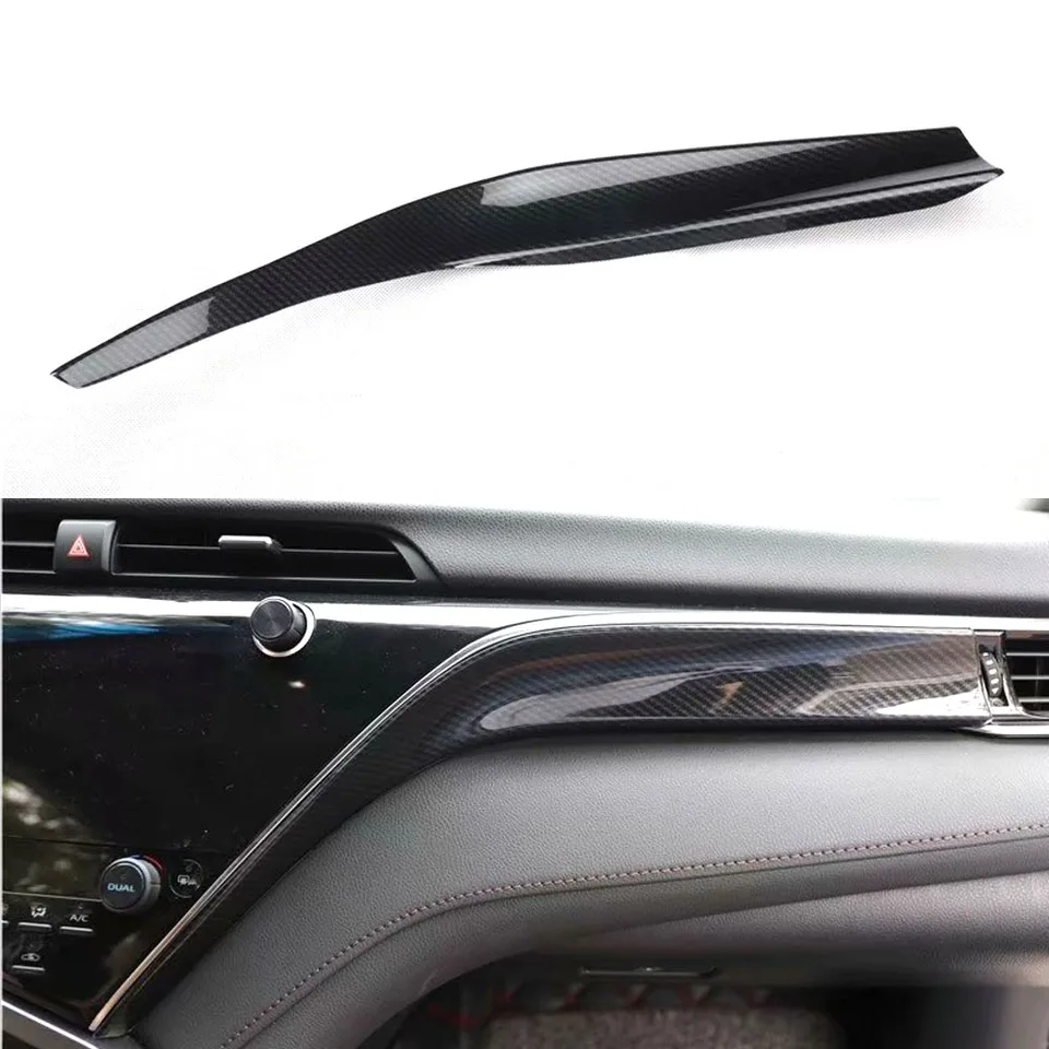 Dashboard pre cestujúcich pre cestujúcich Dashboard Decoration Strips Styling for Toyota Camry 2018 2019 ľavá ruka pohon automobilov lišty