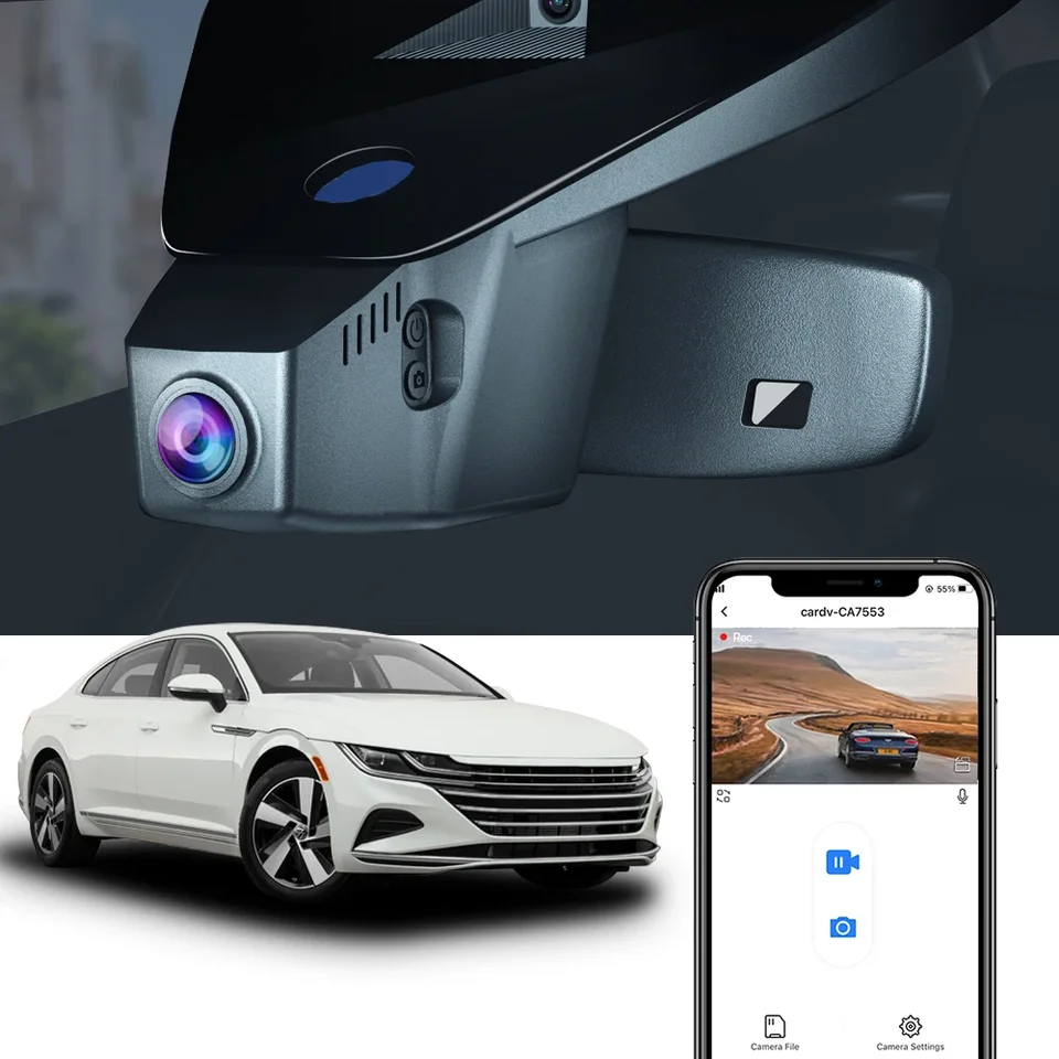 Dashcam for Volkswagen Arteon 3H7 2019 2020 2021 2022 2023 2024, Fitcamx 4K Dash Camera pre VW Arteon CC R Line