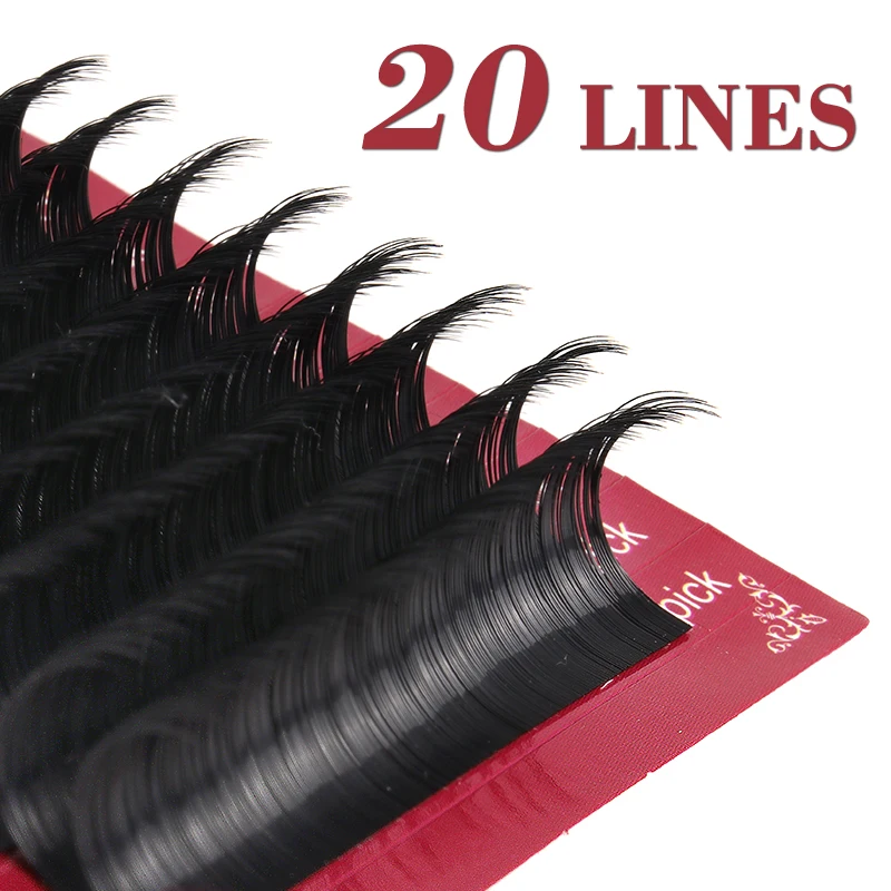 Dassen 20Rows klasické individuálne mihalnice predlžovanie Mink Prírodné super mäkké profesionálne hodvábne riasy make -up krása krása
