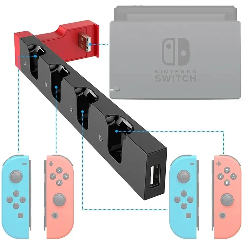 Data Frog Charger pre Nintendo Switch Joy Con Controller Charger Dock Station Držiteľ NS Joy-Con Game pre NS Accessories