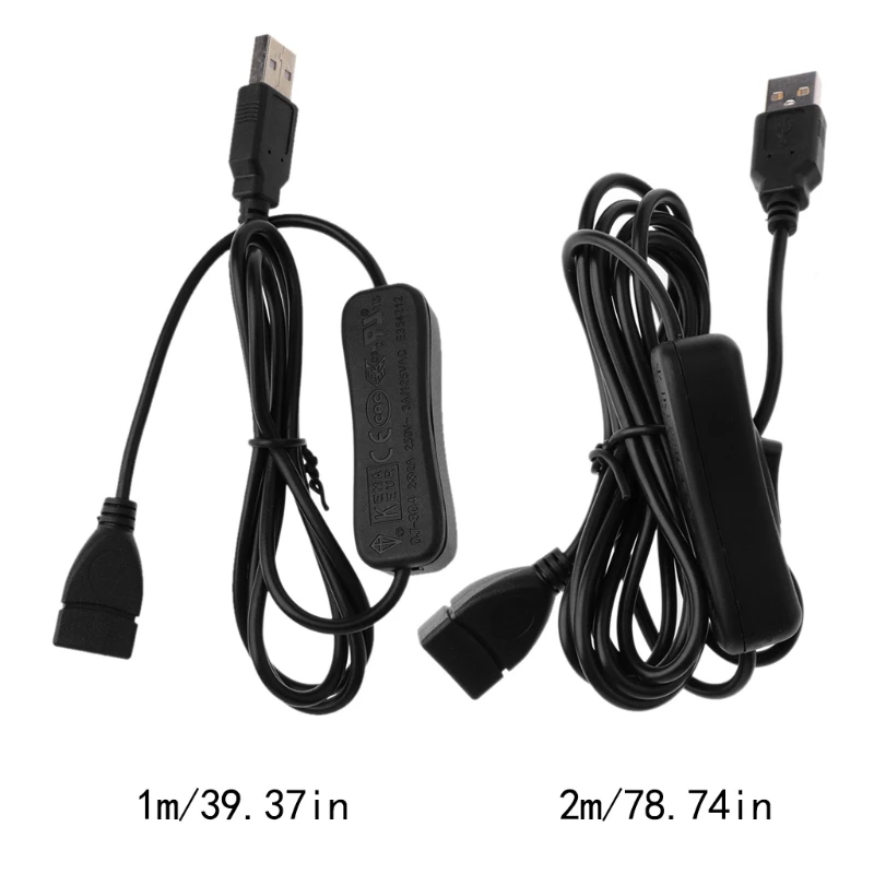 Data synchronizácia USB 2.0 Extender kábel USB predlžovací kábel s vypínačom OFF pre PC USB ventilátor LED žiarovky USB nabíjačka Raspberry Pi