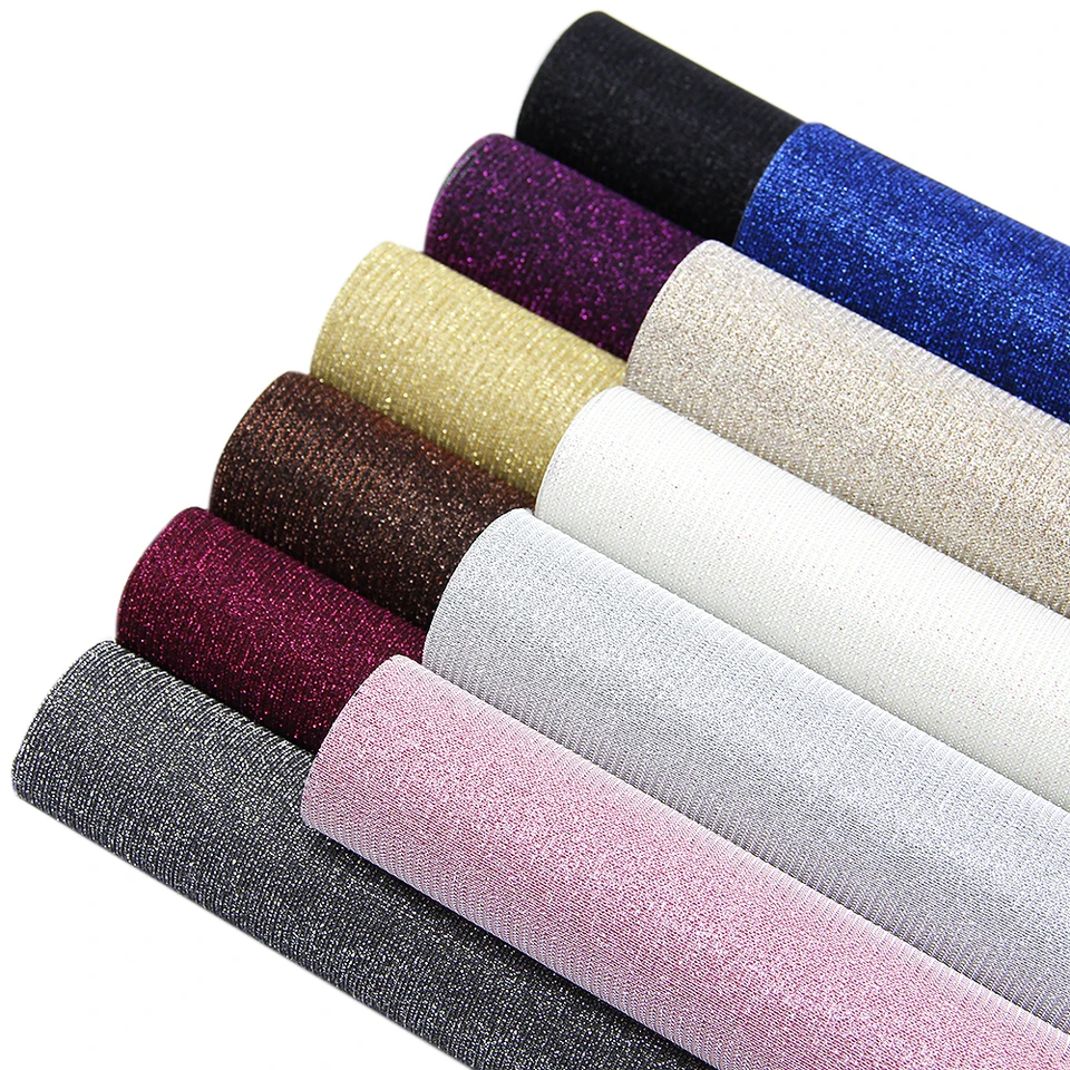 David Accessories 20*33 cm faux kožená tkanina Fine Glitter Bump Texture Syntetická koža pre luky remeslá, 1yc8541