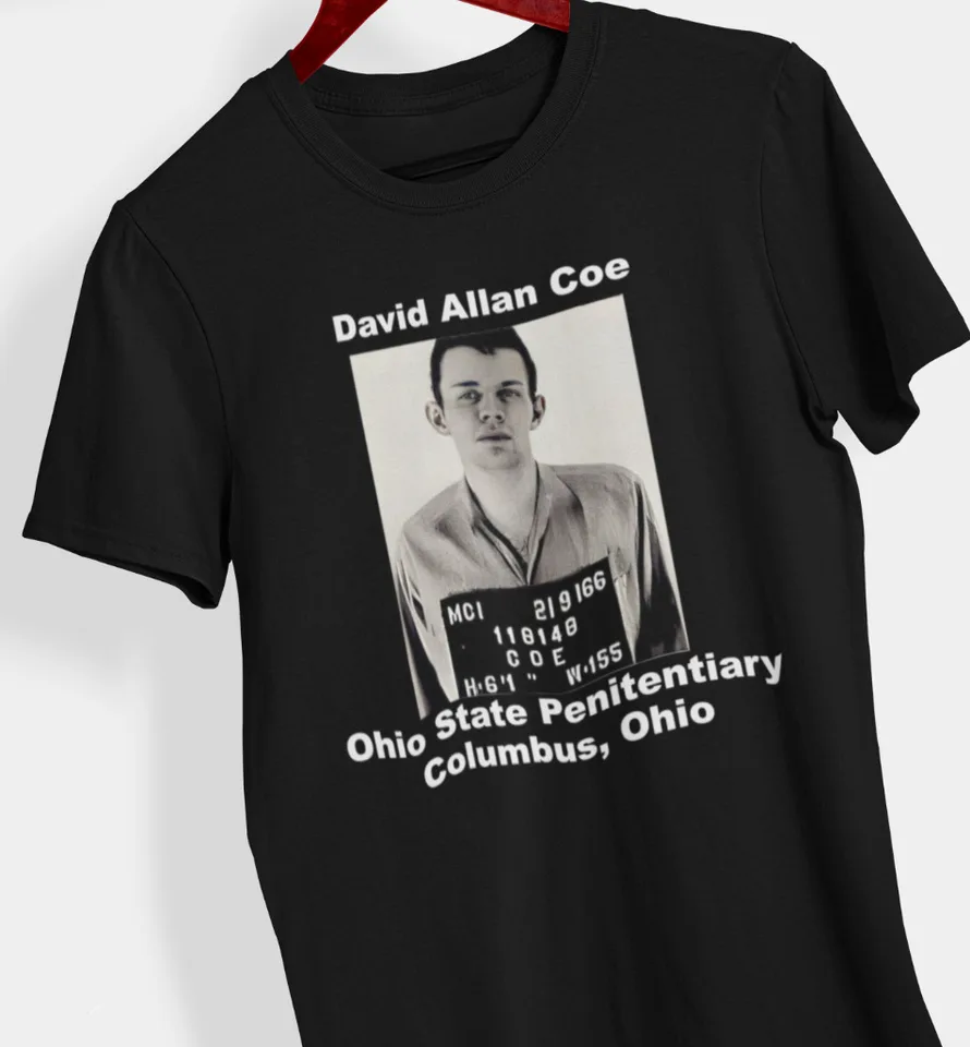 David Allan Coe Mugshot T- košeľa S-4XL NL2579