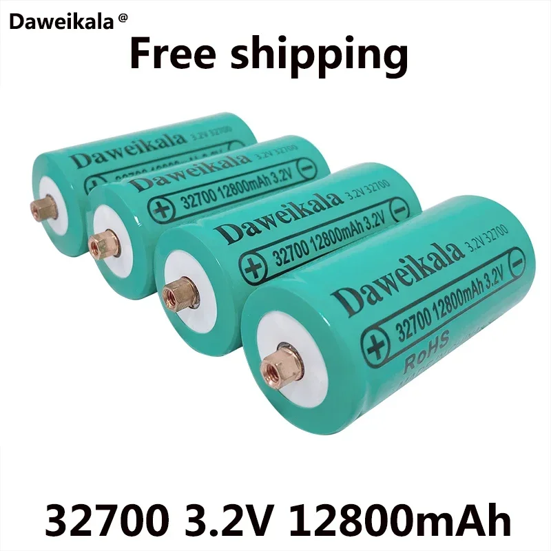 Daweikala Nová 32700 12800MAH 3,2 V LIFEPO4 Nabíjateľná batéria Profesionálne lítium fosforečnanové batérie so skrutkou so skrutkou