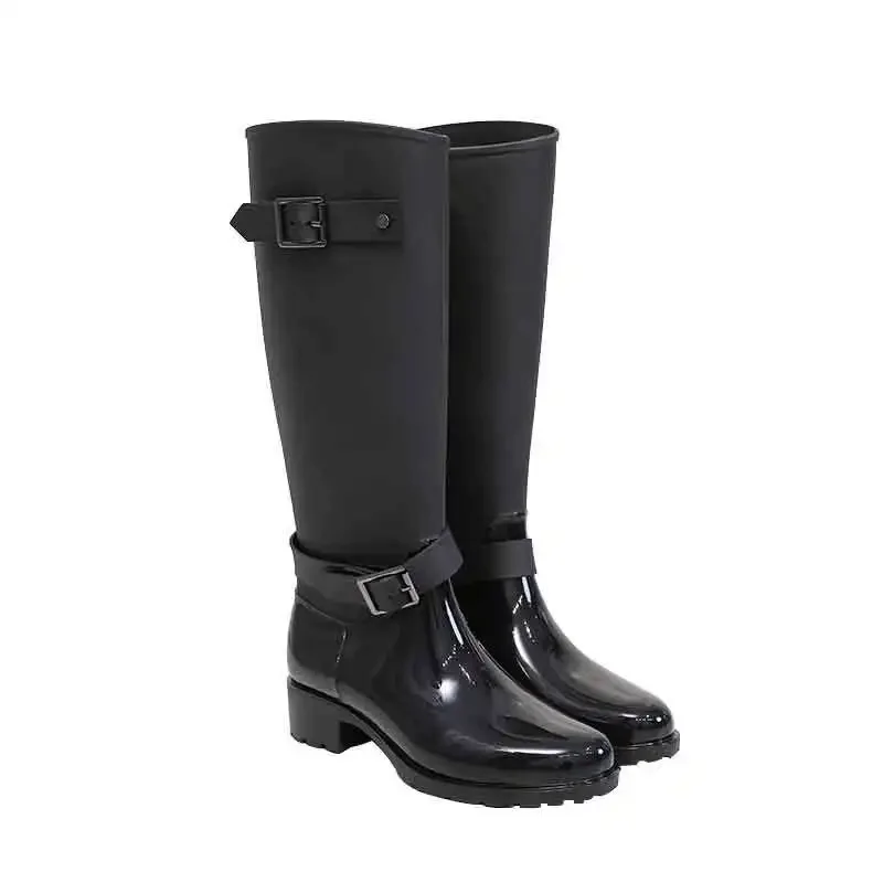 Dažďové topánky Comemore High Päty galoshes Dámske vodotesné non -sklz dažďové topánky stredné teľa Dámske vodné topánky 2023 Botas de Mujer 40