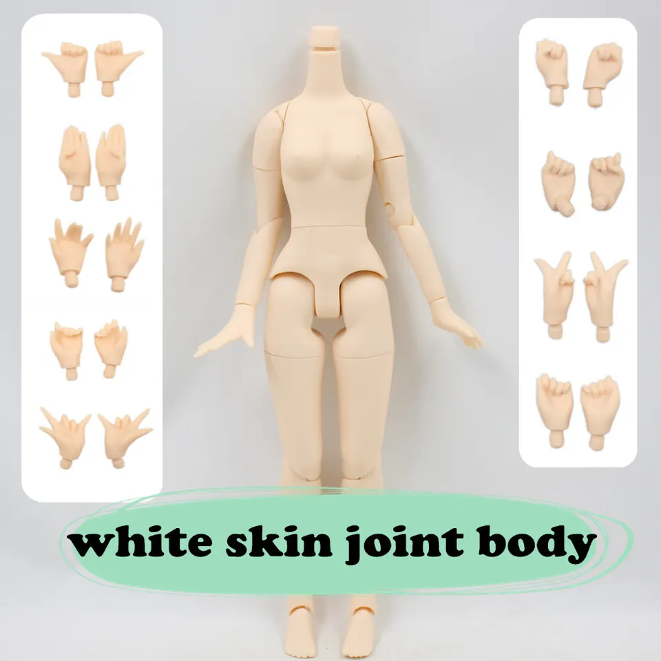 DBS Blyth Doll Body White pokožka Kĺb tela 21 cm hračky tela