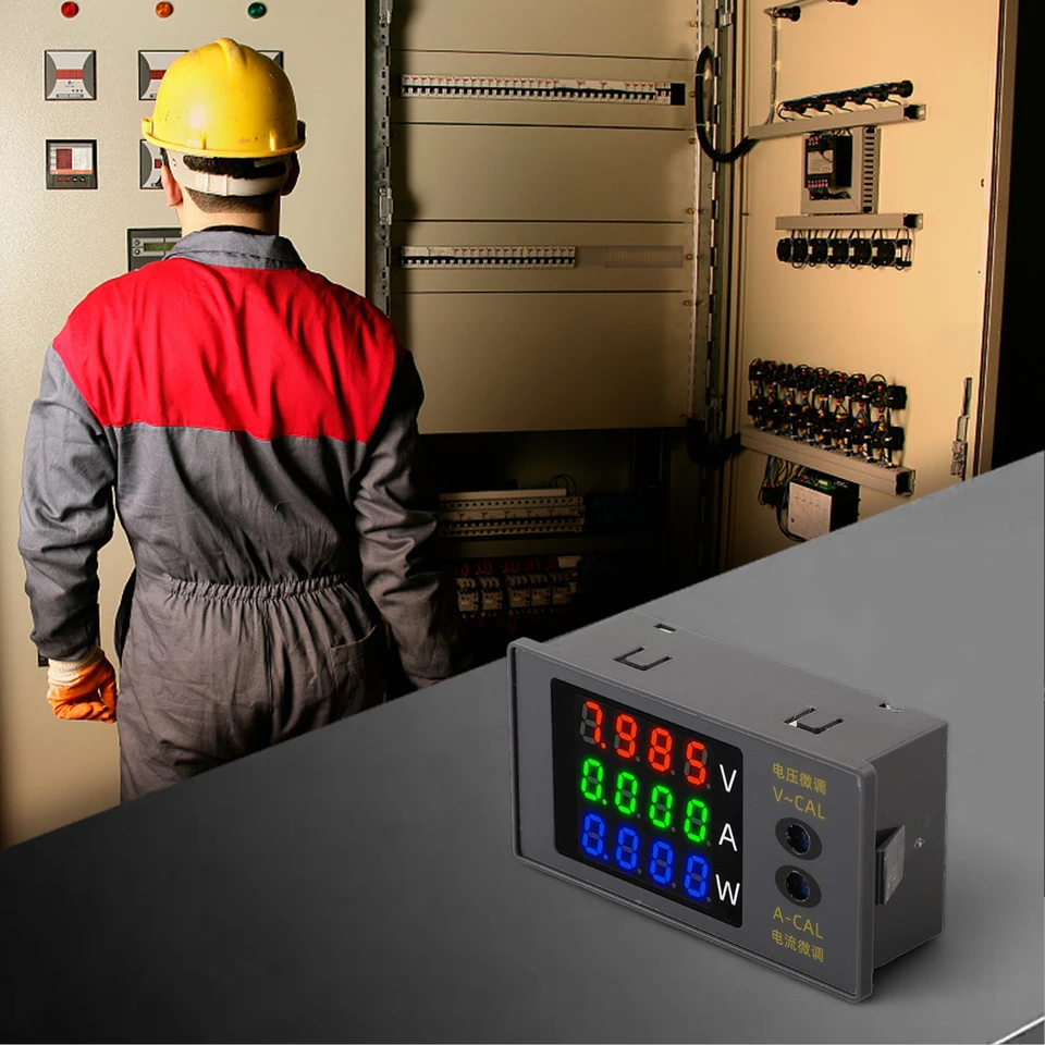 DC 0-100V 10A 1000W 3-v-1 Digitálny ammeterový Voltmeter Voltmeter digitálny displej Voltmeter Elektrický príslušenstvo