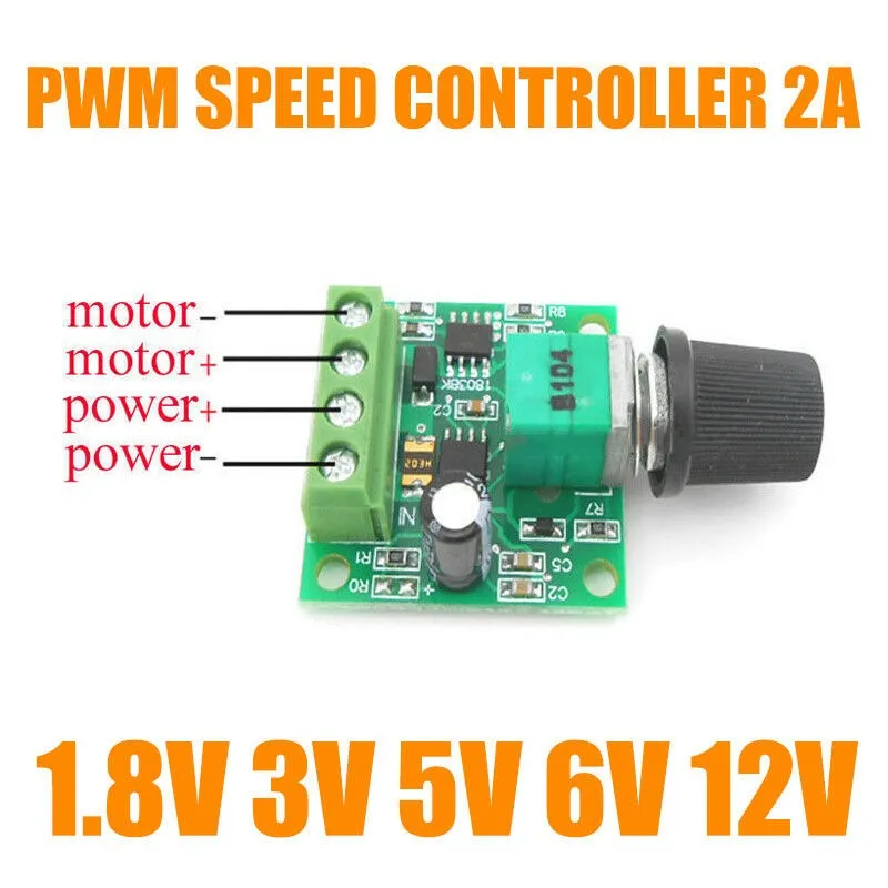 DC 1,8V 3V 5V 6V 12V PWM Rýchlosť motora Nastaviteľná rýchlosť DC Vodič DOM Zlepšenie