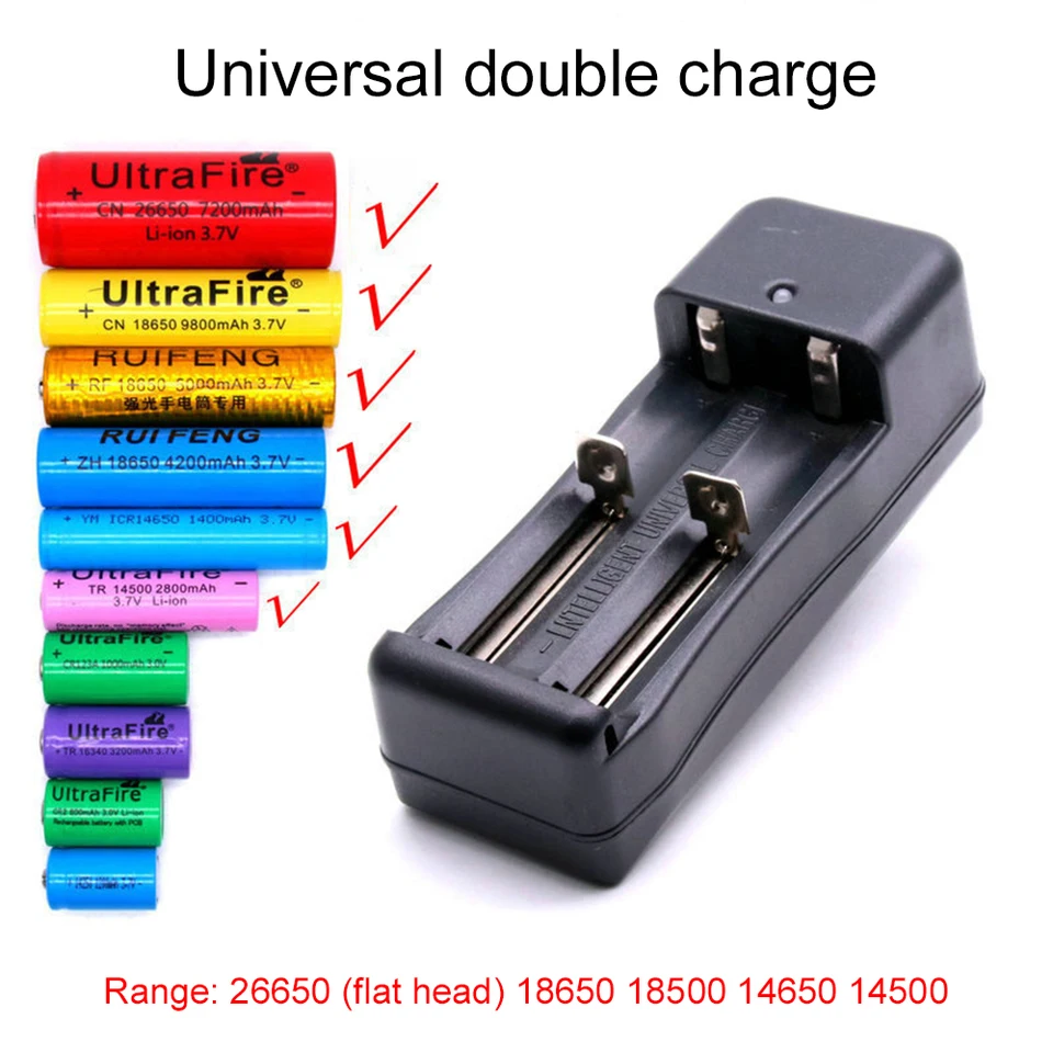 DC 100V-240V EU US Plug 2 Slot Rýchle inteligentné inteligentné lítium batériové nabíjačky pre 6,7 V AA AAA Domov nabíjateľnú batériu