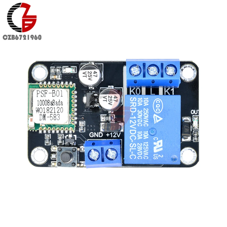 DC 12V ESP8285 Wireless WIFI Ovládanie času oneskorenia RELE RELE RELEPLIVER RELEPLIOR NAHRAVIŤ ESP8266 pre iOS Android Smart Home