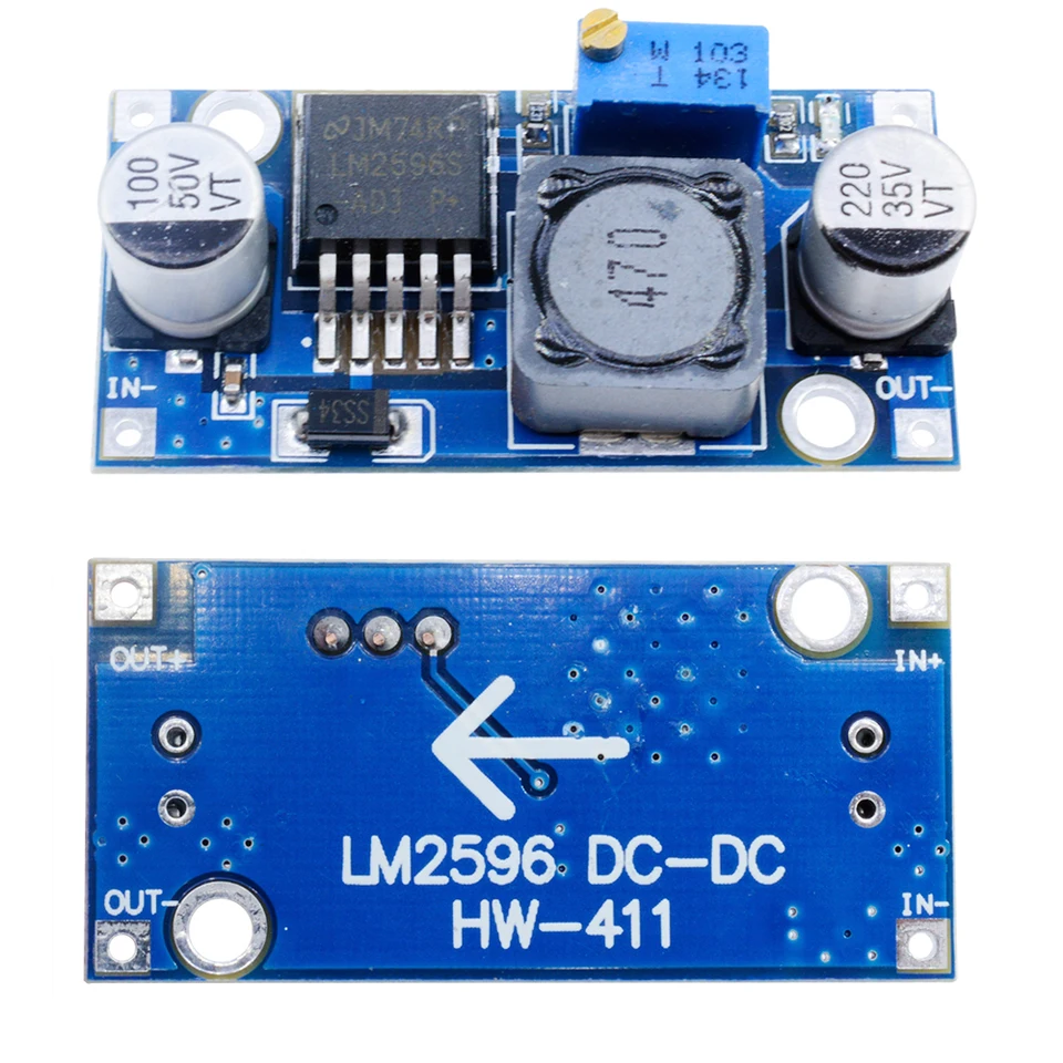 DC 24V 12V 3,3V LM2596 Buck Converter DC-DC 3.2V-35V až 1,25V-35V Nastaviteľný regulátor napájacieho napájacieho napájacieho napájania