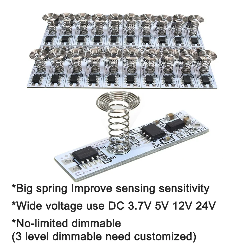 DC 3.7 ~ 24V TUNT TOTLE TLAČIDLO Modul Typ spínaču Spínač LED stmievacie prepínač LED diódy pre inteligentné domáce LED Prispôsobené