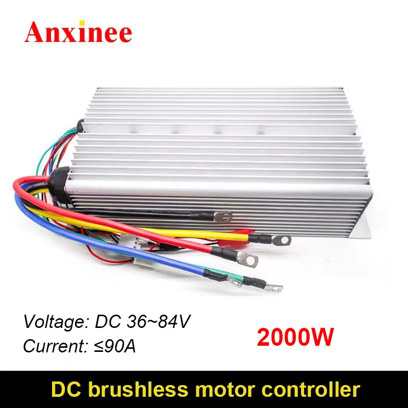 DC 36V-84V 90A 2000W Vysoko výkonný bezprúdový ovládač BLDC Driver pre 3-fázový regulátor rýchlosti s sentimentom haly