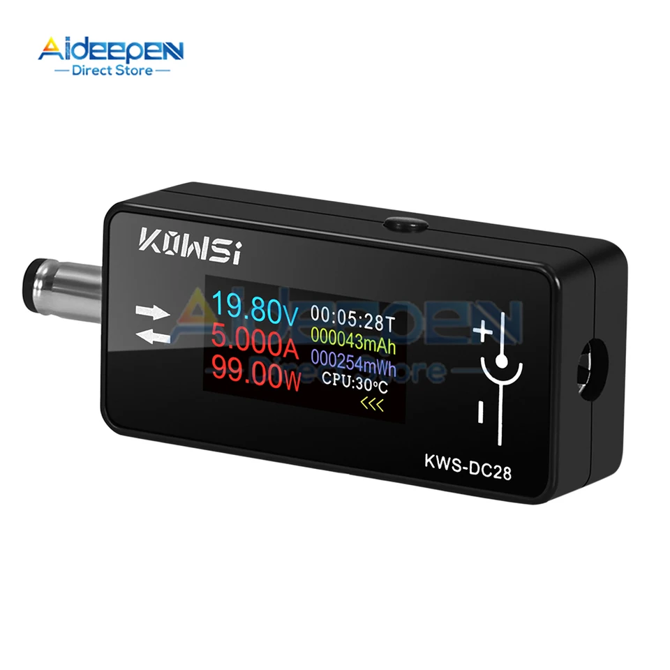 DC 5,5x2.5mm tester LCD digitálny voltmeterový napäťový napätie Monitor Ammeter Detector DETECTER BANKA NABAJÚCA NAPRAVO