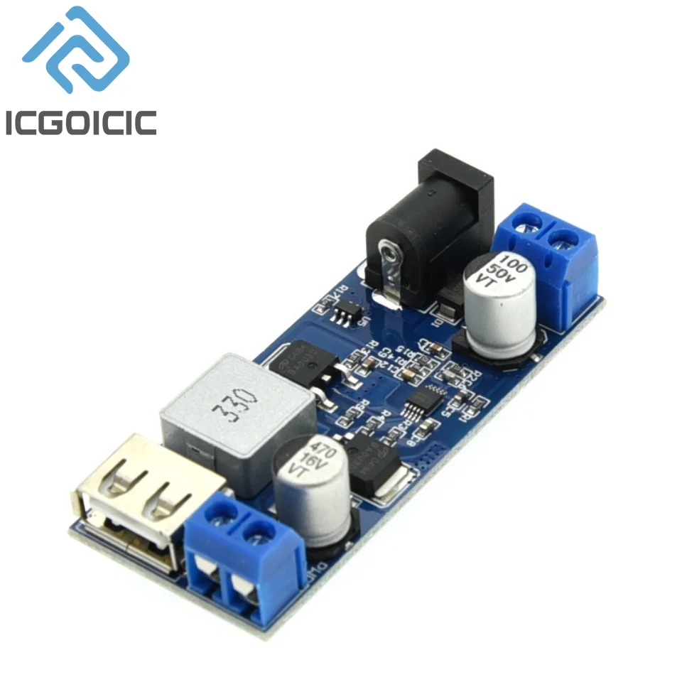 DC 5A Krok nadol Buck napájací napájací modul 24v/12v až 5 V prevodníky PCB XY-3606
