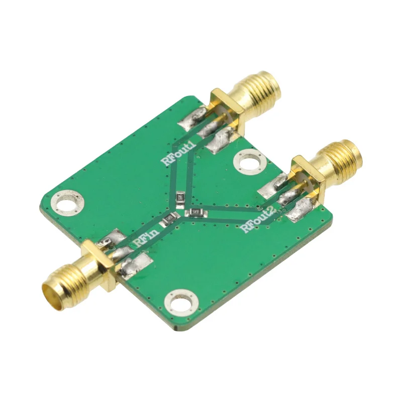 DC-5G RF Mikrovlnný rezistor Distribútor Distribútor Modul Mikrovlnný rozrezok Rádio-frekvenčný rozdeľovač 1 Split 2 SMA-K 50 Ohms