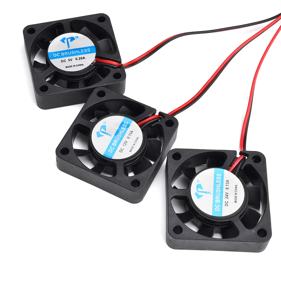 DC 5V 12V 24V chladiaci turbo ventilátor bez kefy 3D diely 2pin pre počítačový procesor chladiča plastického rozptylu tepla Mute ventilátor