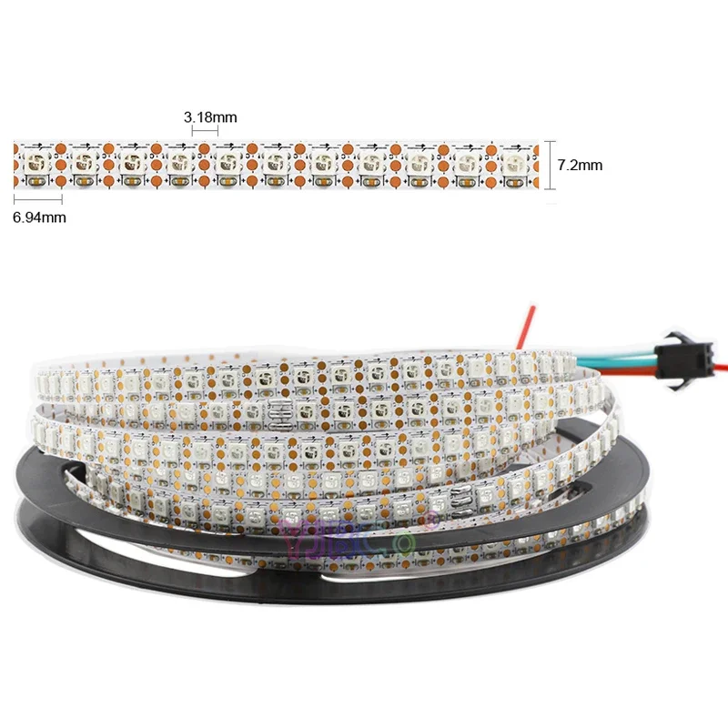 DC 5V 1M/5M úzka strana 60ledy/m 144led/m adresovateľné SK6812 LED pásik SMD 3535 RGB Svetelná páska IP30 TTL Signál 4 mm 7 mm PCB