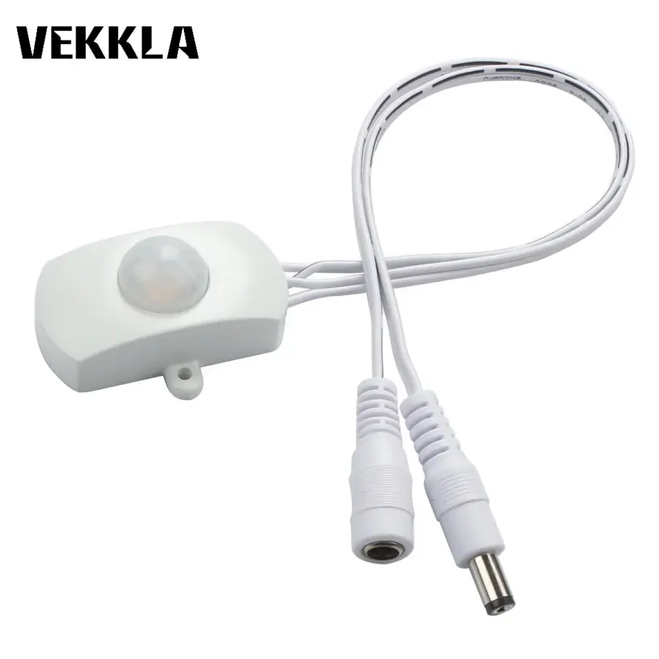 DC 6V 12V 24V 5A PIR SNDOR SNDOR SNING MINI PIR Infračervený IR modul detektora snímača pre LED pásik LED Svetlo biela/čierna
