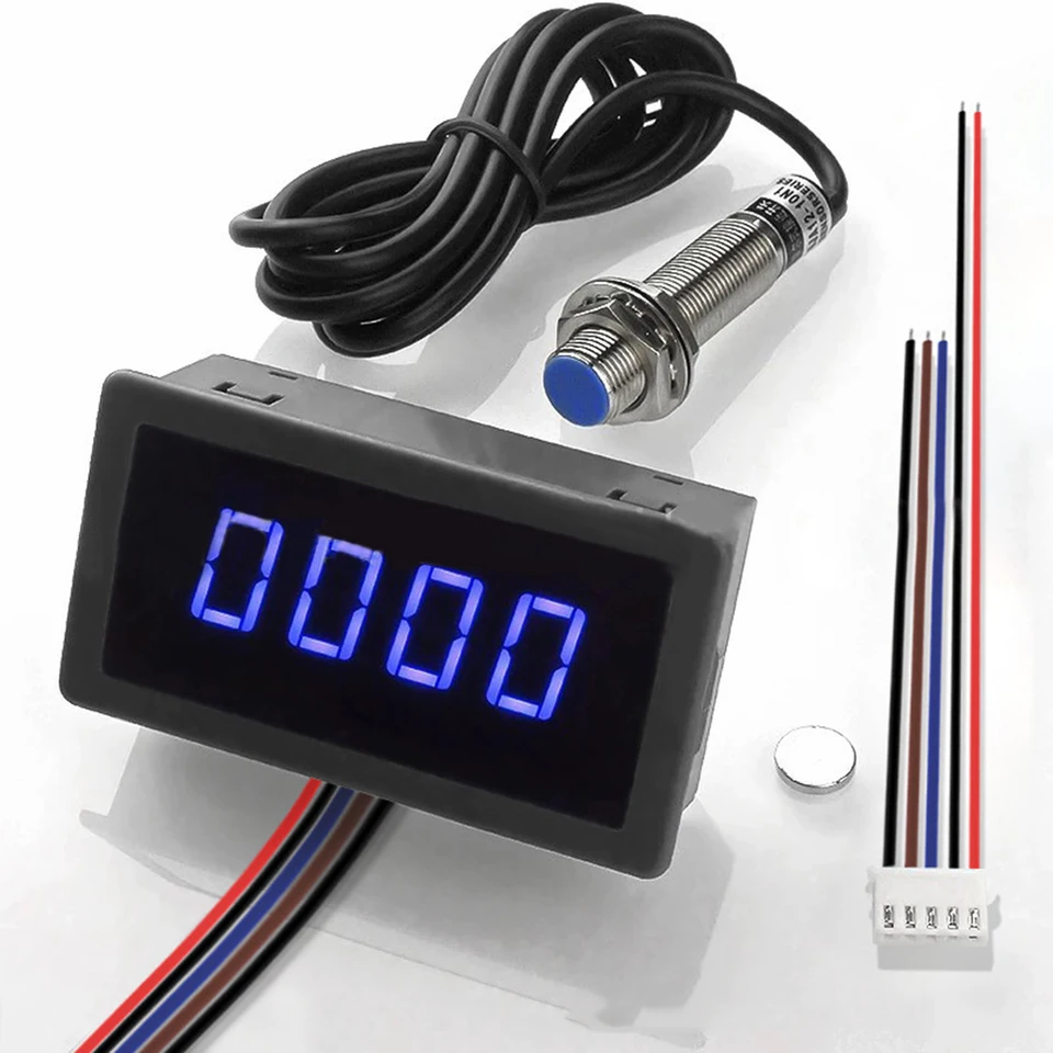 DC 8-24V DIGITÁLNA LED LED TACH HODEL ODPOROVANÉ REPM METEROVÉHO SPRÁVA TACHOMETER MOTORA ORP LCD displej so snímačom spínača haly