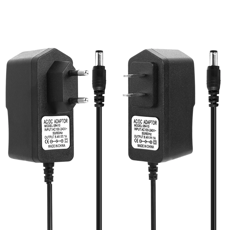 DC 8.4V 1A Nabíjačka adaptéra napájacieho napájacieho zdroja pre 7,4 V-8,4V 18650 Li-Ion Battery