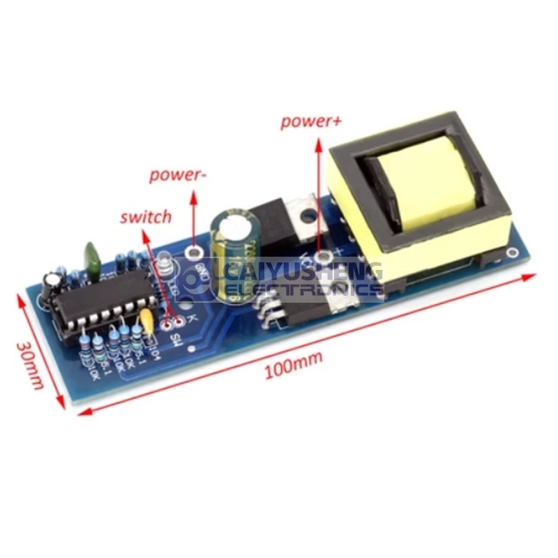 DC-AC Inverter Power Battery DC12V až 220V Boost Modul 150W ~ 500W
